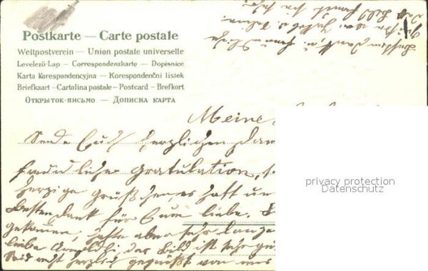 Glueckwunsch Vergissmeinnicht Korb Litho – Bild 2