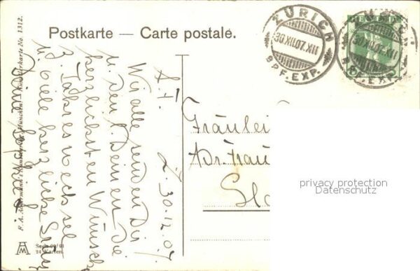 Kuenstlerkarte F. v. Lenbach Studienkopf – Bild 2