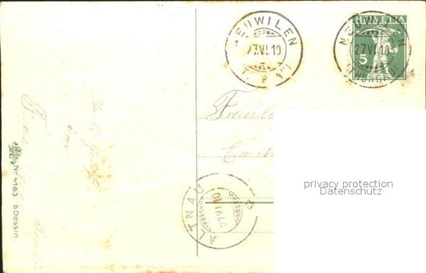 Maigloeckchen Veilchen Schubkarre Litho – Bild 2