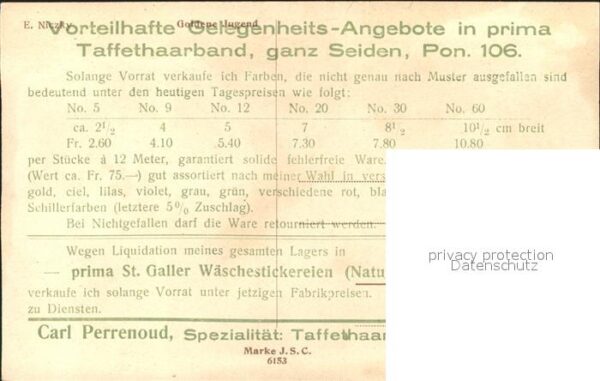 Kuenstlerkarte E. Niczky Gold_ne Jugend Werbung Taffet – Bild 2