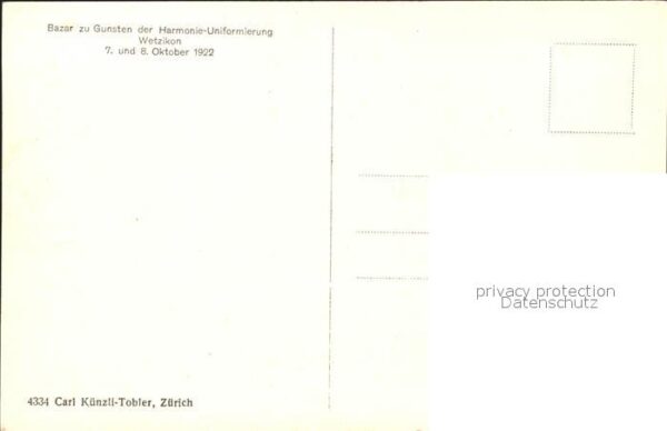 Kuenstlerkarte Julius Rüegg Uniformierung Vorher und H – Bild 2