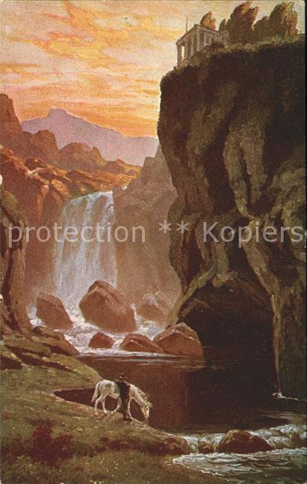 Pferde Felsen Wasserfall Verlag-Peluba-Nr. 276
