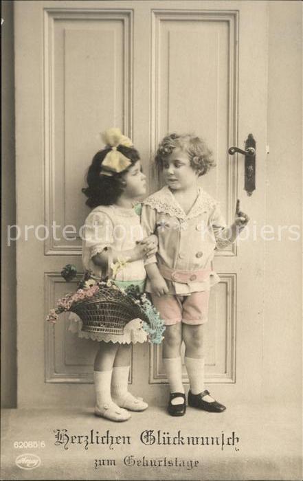 Foto Amag Nr. 62085/6 Glückwunsch Geburtstag Kinder B