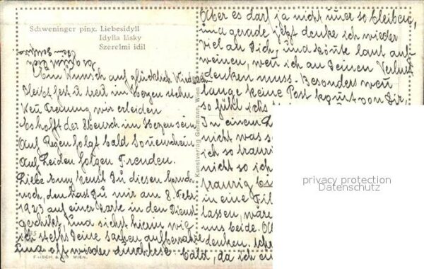 Kuenstlerkarte Schweninger Liebesidyll Nr. 35 – Bild 2
