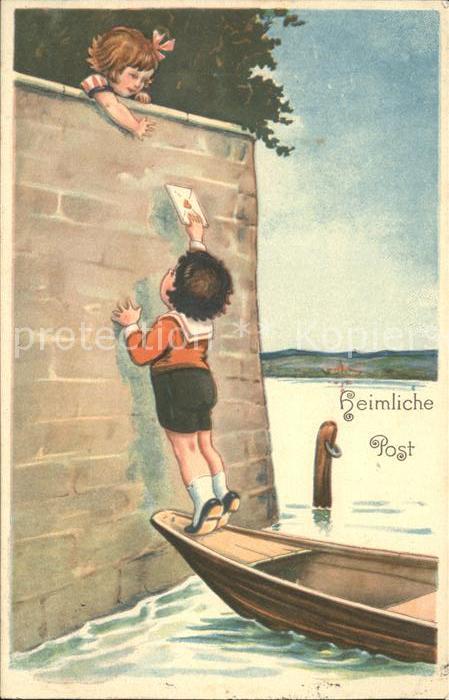 Verlag Noyer (AN Paris) Nr. 8119/1 Kinder Boot Brief Post