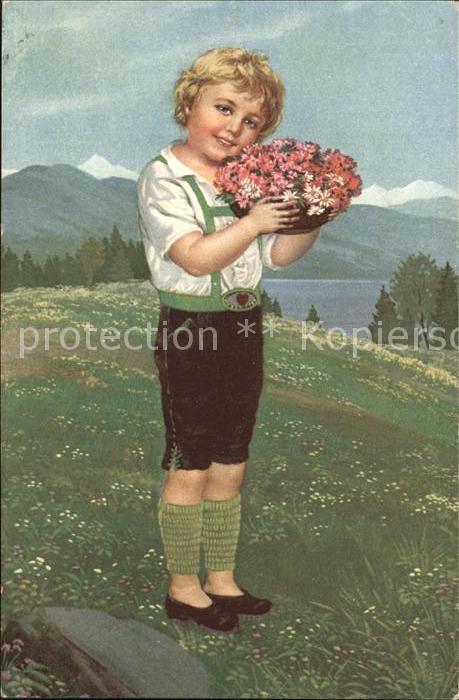Kinder Child Enfants Tracht Gänseblümchen Verlag-Novolito