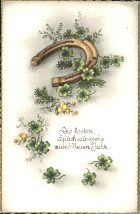Hufeisen Kleeblätter Neujahr