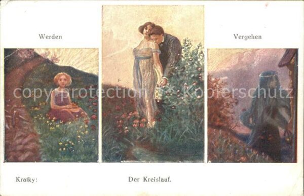 Kuenstlerkarte Kratky Der Kreislauf Leben Werden Verge