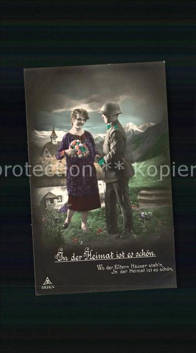 Foto PH Nr. 5626/4 Paar Poesie Soldat