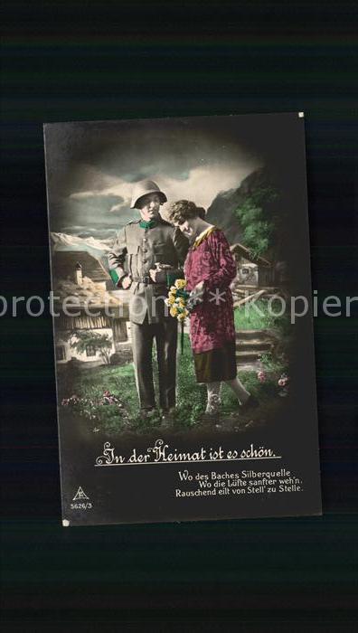 Soldatenpoesie Foto-PH-Nr. 5626/3 In der Heimat ist es