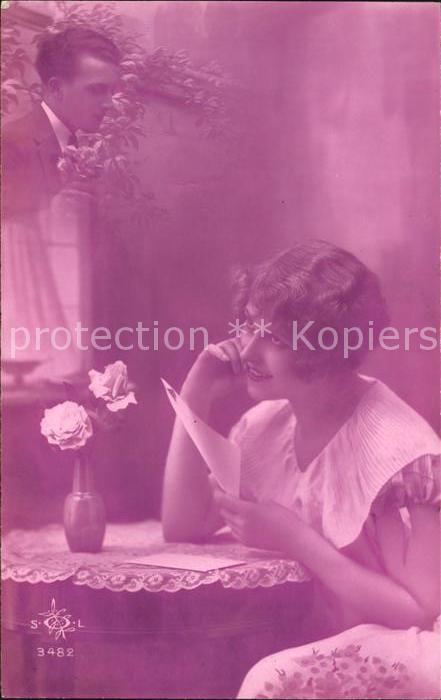 Foto SOL Nr. 3482 Poesie Frau Rosen Brief