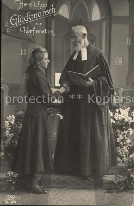 Konfirmation Glückwunsch Pfarrer Mädchen Foto-EAS-Nr