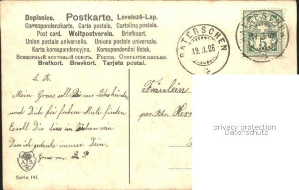 Kleeblatt Cloverleaf Trebol Trefle Blumen Hände Litho – Bild 2