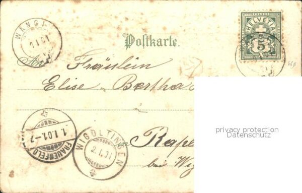 Rosen Vergissmeinnicht Hufeisen Litho – Bild 2