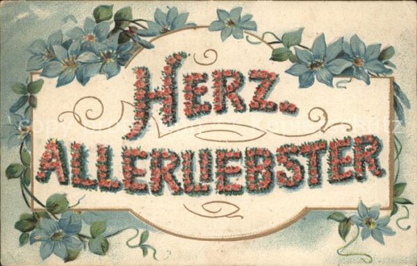 Blumengruesse Litho