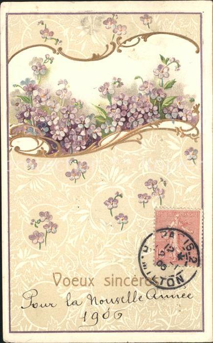 Blumen Veilchen Litho