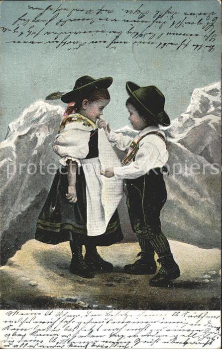 Kinder Child Enfants Trachten Berge