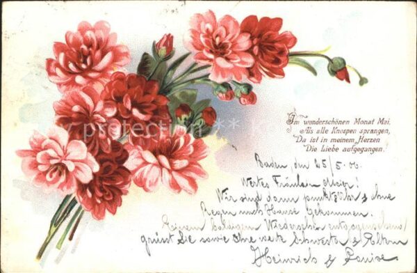 Blumen Gedicht Litho
