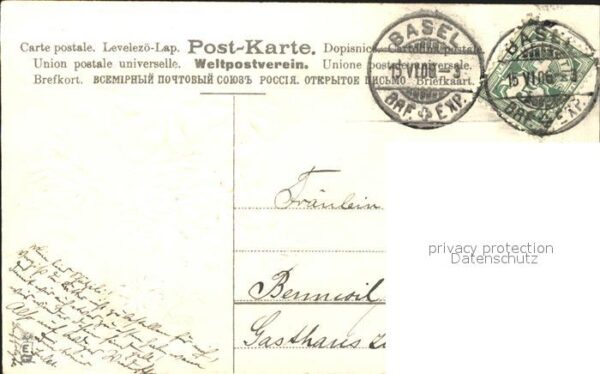 Kleeblatt Cloverleaf Trebol Trefle Vase Gedicht Litho – Bild 2