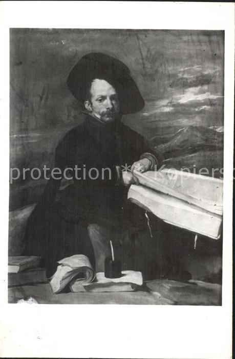 Kuenstlerkarte Velazquez El Bufon Don Diego de Acedo E