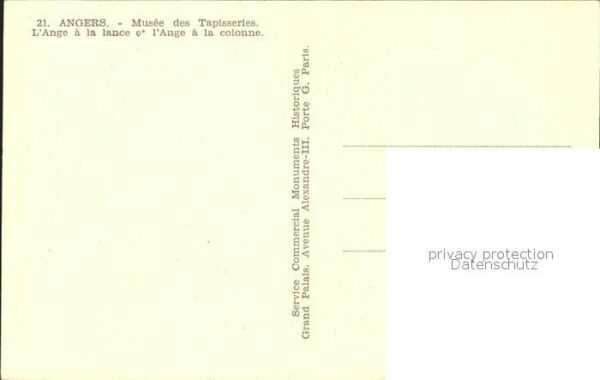 Tapisserie Tapete Wandteppich Angers Musee L'Ange a la lance et l'Ang – Bild 2