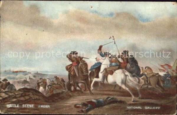 Kuenstlerkarte J. Weier Battle Scene National Gallery