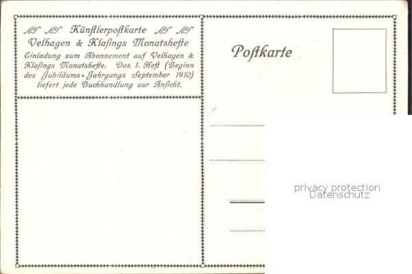 Kuenstlerkarte Aquarell Reinhold Pfeiffer Frühling Vel – Bild 2