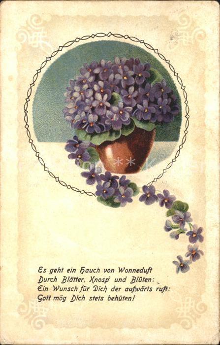 Blumen Veilchen Gedicht Litho