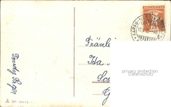 Geburtstag Segelboot Vergissmeinnicht Litho – Bild 2