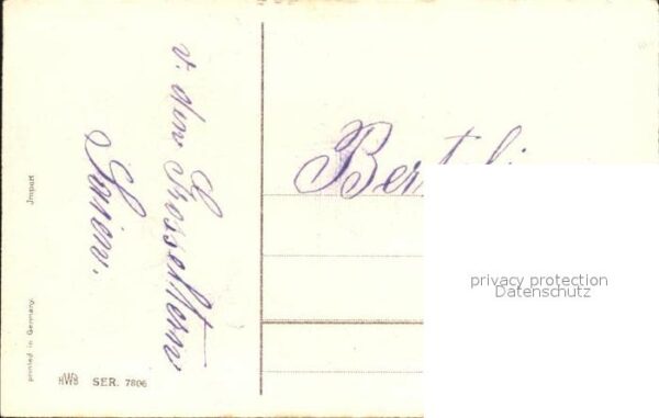 Rosen Maiglöckchen Wagen Geburtstag Litho – Bild 2
