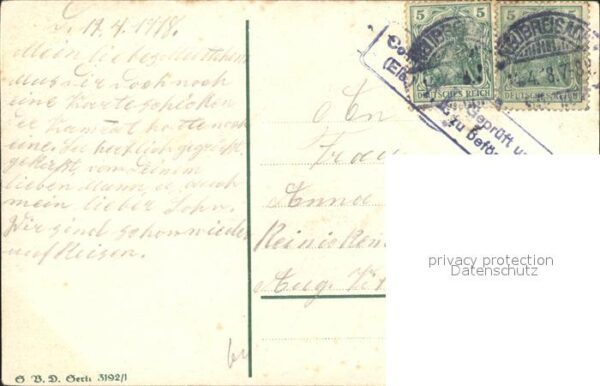 Geburtstag Rosen Regenschirm Litho – Bild 2