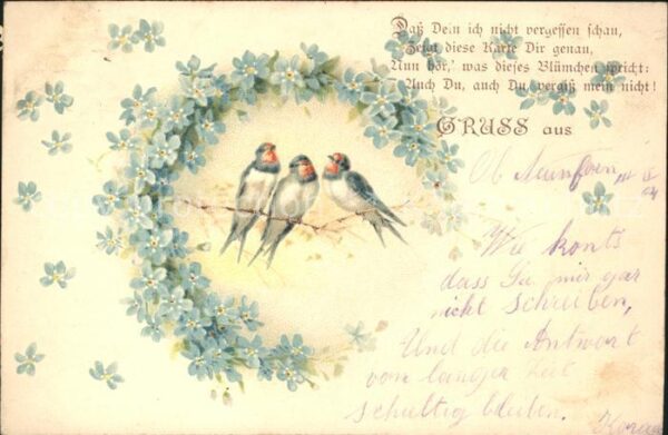 Voegel Schwalben Vergissmeinnicht Gedicht Lith