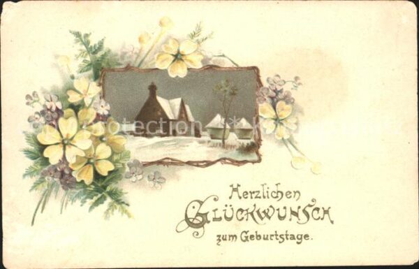 Geburtstag Glückwunsch Primeln Vergissmeinnicht Li