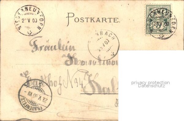 Rosen Maiglöckchen Gedicht Litho – Bild 2