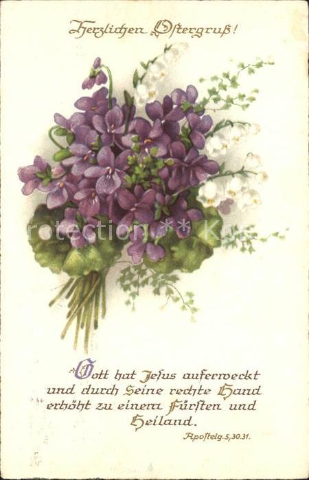 Ostern Easter Paques Veilchen Maiglöckchen
