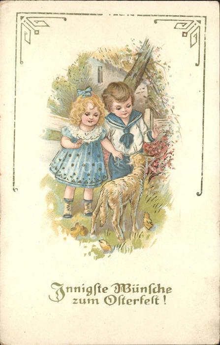 Ostern Easter Paques Kinder Lamm Küken
