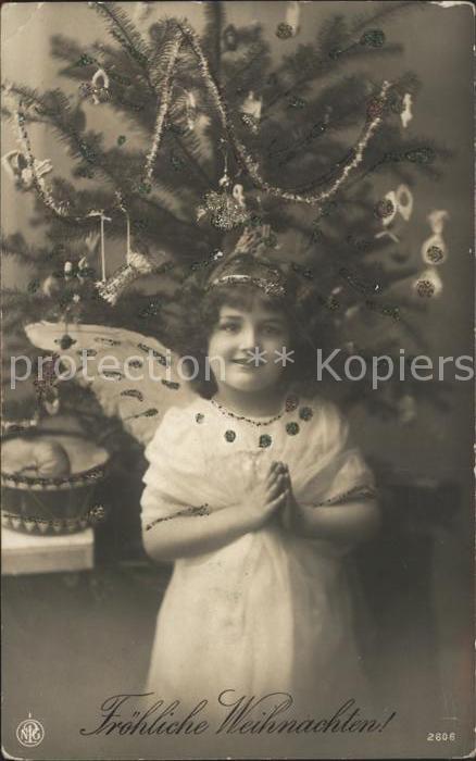 Foto NPG Nr. 2606 Kind Engel Weihnachtsbaum Weihnach