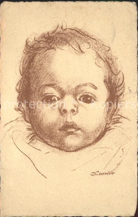 Baby Nursery Bebe Künstlerkarte J. Courvoisier