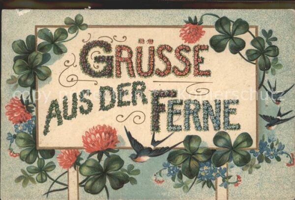 Kleeblatt Cloverleaf Trebol Trefle Vergissmeinnicht Kleeblume Schwalben Gr