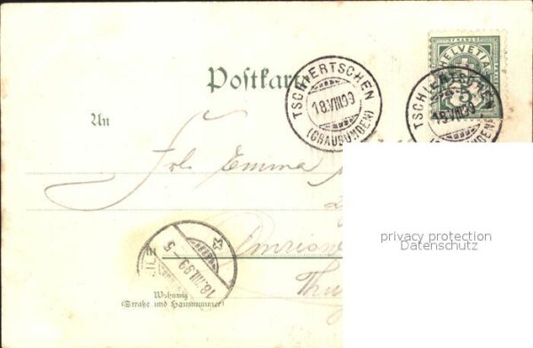 Kuenstlerkarte A.F. Lydon Mondnacht im Winter Rembrand – Bild 2