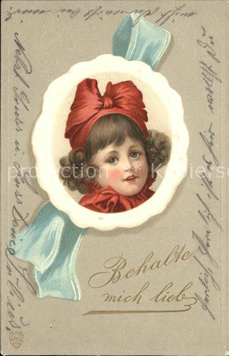 Kinder Child Enfants Haar-Schleife Litho