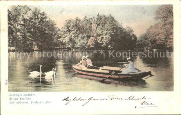 Boote Bootsfahrt Frauen Schwanen Gedicht