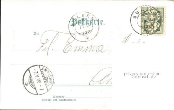 Kuenstlerkarte Van Riesen Maiglöckchen Nr. 71 Rosen Fr – Bild 2