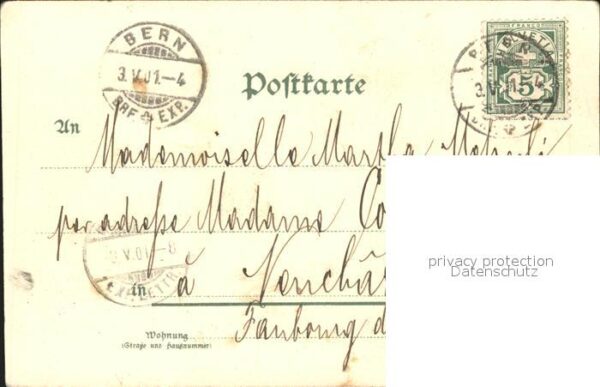 Gedicht auf AK Frau Fluss Bäume Natur Litho – Bild 2
