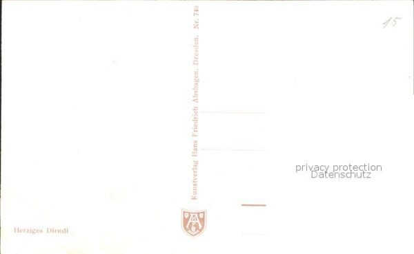 Verlag AHF Hans Friedrich Abshagen Nr. 740 Herziges Dirndl Kind Blumen – Bild 2