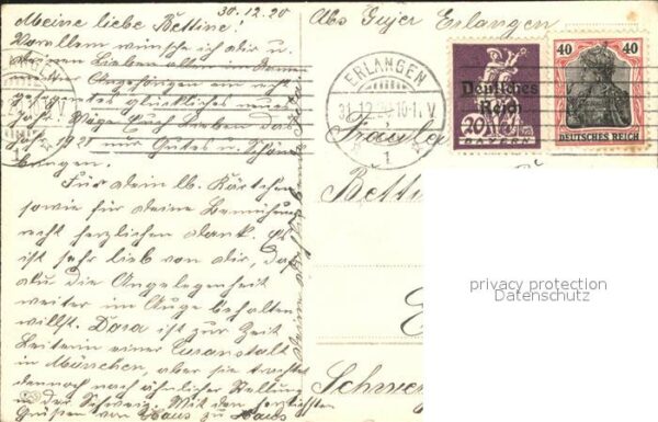 Rosen Korb Schleife Litho – Bild 2