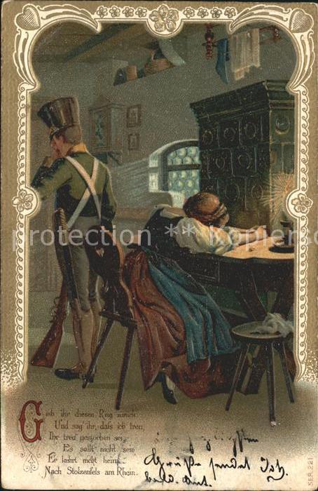 Poesie Gedicht Soldat Abschied Stolzenfels am Rhein Li