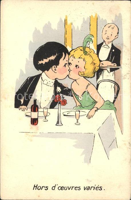 Kinder Child Enfants Kuss Wein Restaurant Kellner