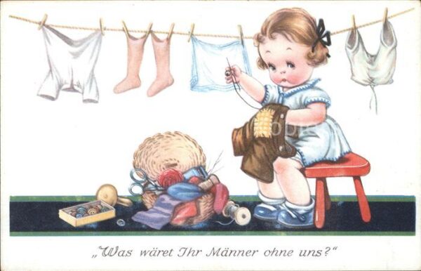 Handarbeit Nähen Hose Wäscheleine Nähutensilien Ki