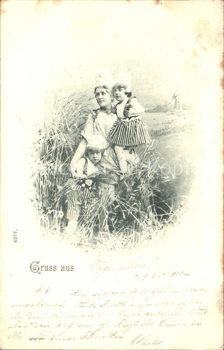 Kinder Child Enfants Mutter Trachten Windmühle